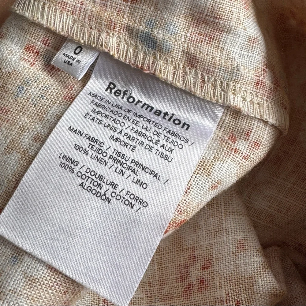 Reformation Ronan Floral Linen Pants